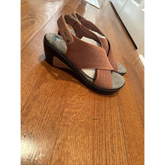 JBU by Jambu Womens Pink Alyssa Ankle Strap Open Toe Wedge Sandals Size 12M NEW - Picture 9 of 10